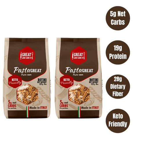 Set, 0-5g (2 Pack, 8oz Great Low Carb Co. Keto-Friendly Italian Pasta Net Carbs, High Protein, High Fiber, Low Carb