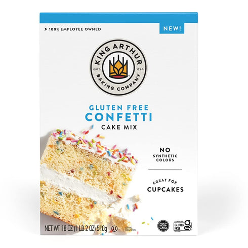 King Arthur Confetti Cake Mix, Gluten Free, 18 Ounce Box