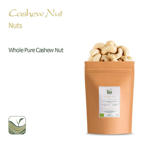 Whole Cashew Organic Nut - Unroasted and Unsalted - Organic Cashews Unsalted Cashew Unroasted Nuts