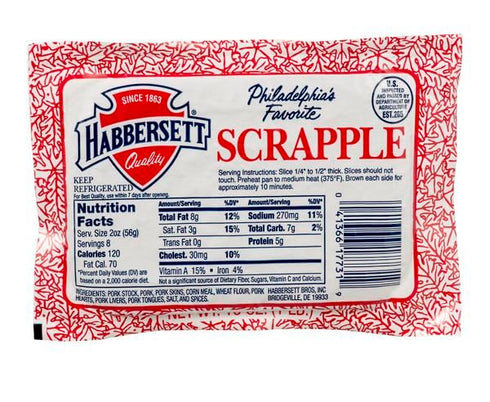 GLOBAL BASICS Habbersett Scrapple 16 OZ Package (Pack of 4) - Shipped w/Cold Pack