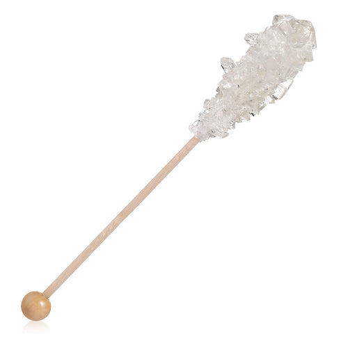 36 Candy Envy - White Caf Sugar Sticks Mini Rock Candy - Individually Wrapped White Treats - Original Sugar Flavored