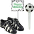 Soccer Foot Ball Birthday Party Cake Decoration Topper - Mini Soccer Shoes Cleats Pick and Banner