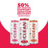 160mg (16oz 12-Pack CLEAN Cause Zero Sugar Watermelon Yerba Mate Tea Sparkling, USDA Organic Energy Drink Alternative