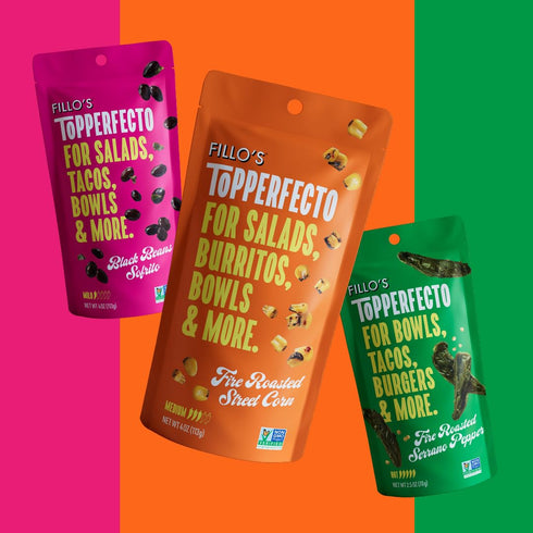 Pack 7 Fillos ToPPERFECTO Black Beans Salad Topper - of - Seasoned Latin-Style Black Beans with Olive Oil and Spices
