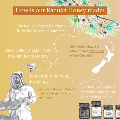 5+ Set BeeNZ Manuka Honey Certified UMF and Kanuka Honey Bundle, Raw, Pure New Zealand Superfood Honey for Wellness