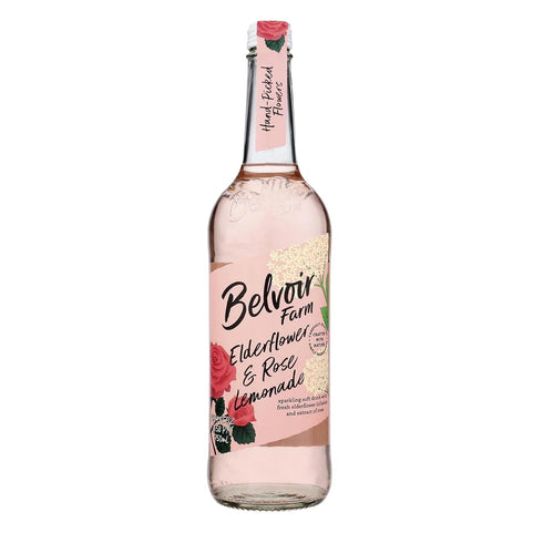 BELVOIR FRUIT FARMS Elderflower and Rose Lemonade 750ml | Elegant Floral Lemonade | Natural Rose