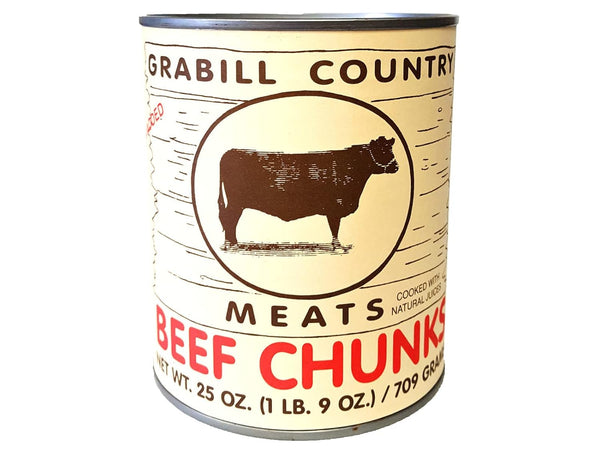 Grabill Country Meats Canned Beef Chunks, Favorite Amish Food, 25 Oz. (Pack