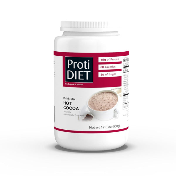ProtiDIET High Protein Hot Cocoa Mix - Low Fat Hot Chocolate Drink