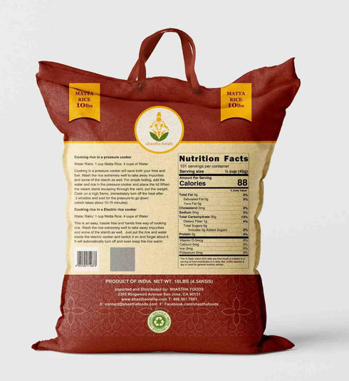 10 LBS (4.54 PACK 1 MATTA RICE (ROSE MATTA) RICE KGS)