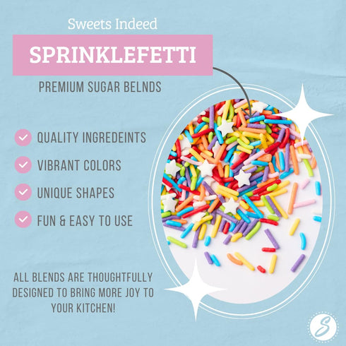 1.3 Jimmies) Sweets Indeed, Bulk Sprinkles, pounds, Sprinkle Mix, Perfect for Cake Decorations, Baking Ice Cream
