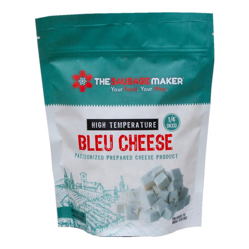 1/4 inch 400 Summer 2 (2 1lb) The Sausage Maker High Temp Bleu Cheese for Sausage Making, Diced Cube, Temperature High