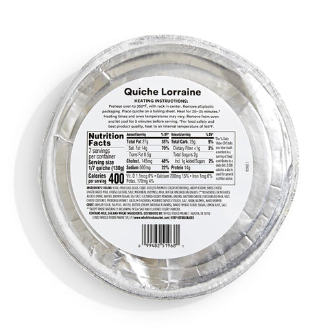 32 OZ WHOLE FOODS MARKET Large Quiche Lorraine