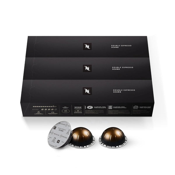 Nespresso Capsules Vertuo, Double Espresso Scuro, Dark Roast Espresso Coffee, 30-Count Coffee