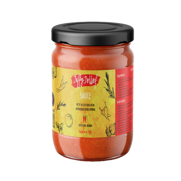 Jiffy Jollof Sauce, Authentic Nigerian Tomato Pepper Blend for One-Pot Meals, Spicy