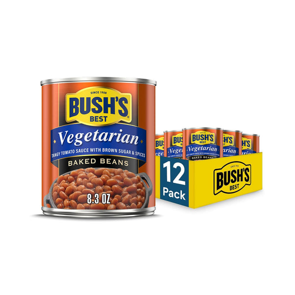 BUSH'S BEST 8.3 oz Canned Vegetarian Baked Beans, Source of Plant Based