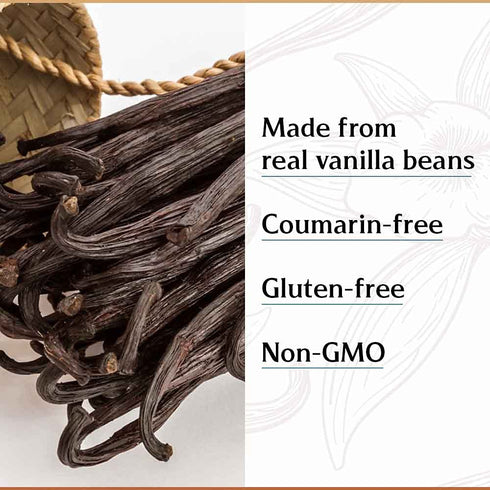 Back to Basics – All Natural Pure Vanilla Extract – 8 oz Mexican Vanilla for Cooking, Baking, Dessert Making