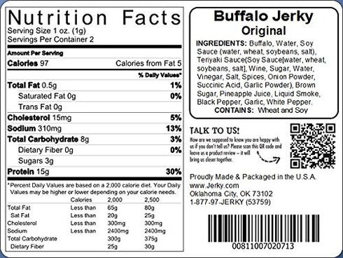 Jerky.com Exotic Buffalo Jerky Sampler - Wild Game Meat Snacks, High-Protein, All-Natural, 1.75 oz. (Pack of 3)