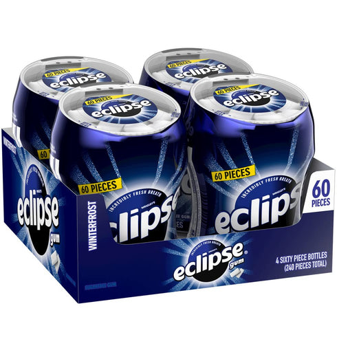 ECLIPSE Gum Winterfrost Sugarfree Chewing Gum; Bulk; 2.9-Ounce; 60 Piece Bottle (4 Bottles)