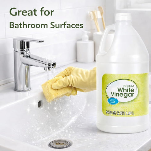 Generic (64 Oz) Distilled White Vinegar, Multipurpose Liquid for Cooking, Cleaning and Household Use, Clear Vinegar