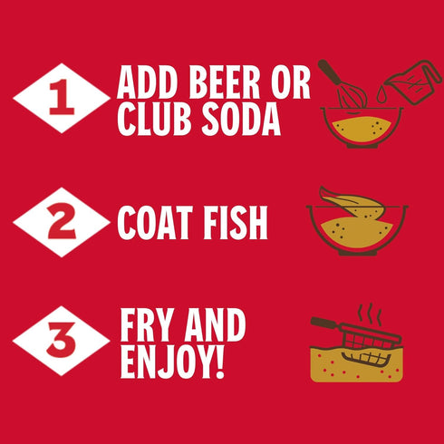 8.5 oz (Pack 3) Louisiana Fish Fry Products, Beer Batter Mix