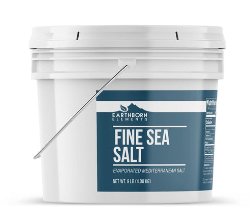 1 Earthborn Elements Fine Sea Salt, Gallon Bucket, Sourced from Spain, Pure Ground, Baking & Cooking