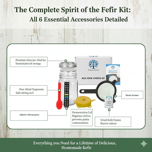 SET Original Milk Kefir Lebanese Starter COMPLETE w/ Grains - Active Probiotic Starter Cultures Easy Care Culture