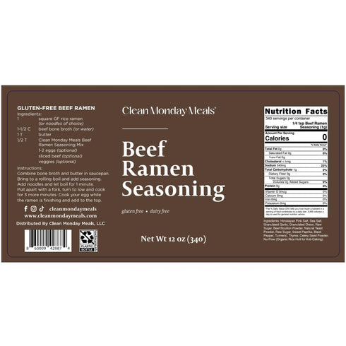 Pack Pack Clean Monday Meals Chicken, Beef & Spicy Ramen Seasoning | Gluten-Free, Dairy-Free, Non-GMO | Trio