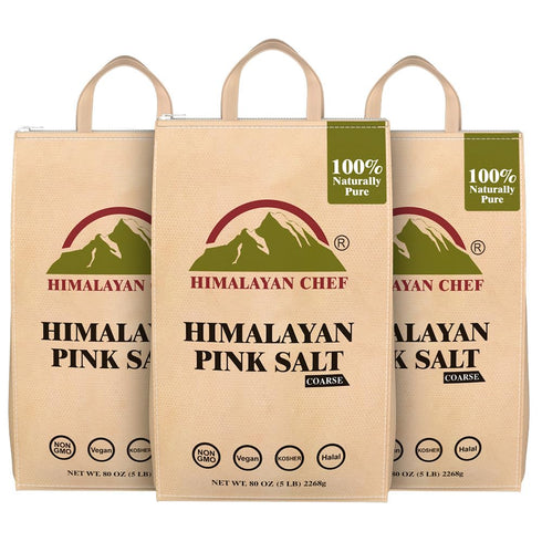 Himalayan Chef Pink Himalayan Salt - 15 lbs. (3 x 5 Pound