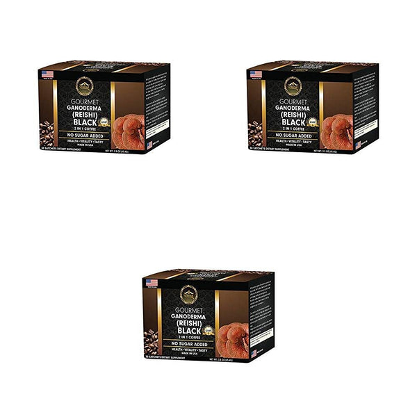 Eternal Gourmet Ganoderma (REISHI) Black Coffee 2 in1 Made in USA Cafe