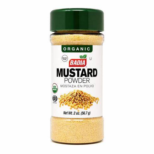 Badia Organic Ground Mustard, 2 oz Organic Ground Yellow Mustard Seeds Powder,