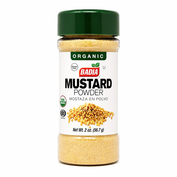 Badia Organic Ground Mustard, 2 oz Organic Ground Yellow Mustard Seeds Powder,