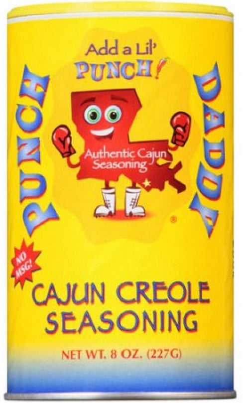 Punch Daddy Cajun Creole Seasoning - 8 Ounce Canister for Cooking