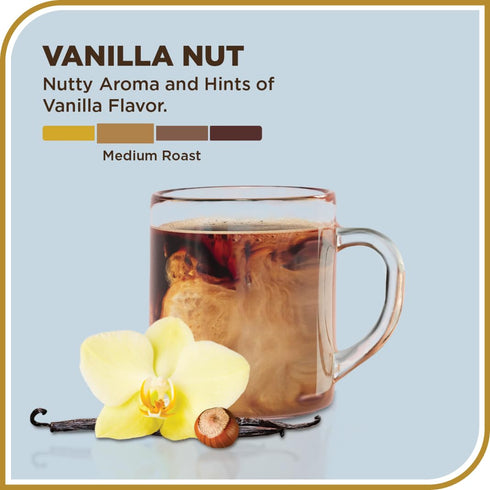 100% (12 oz Don Francisco's Premium Vanilla Nut Ground Flavored Coffee: Rich, Aromatic Arabica Beans - Family Crafted