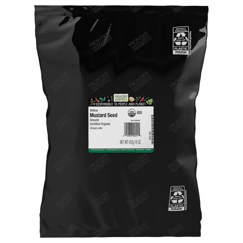 Frontier Co-op Organic Ground Yellow Mustard Seed, 1lb Bulk Bag - Mustard