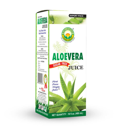 16.23 Oz (480ml) BASIC AYURVEDA Aloe Vera Juice Sugar Free | Fl | Pure Aloe Vera Herbal Juice | Supports Digestion