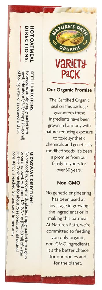BFYSYO Pack (Pack 3) 14 Oz. Nature's Path Organic Hot Oatmeal Variety