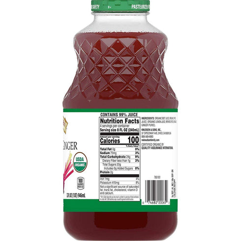 Knudsen Organic Beet Apple Ginger Juice - Refreshing Health Drink