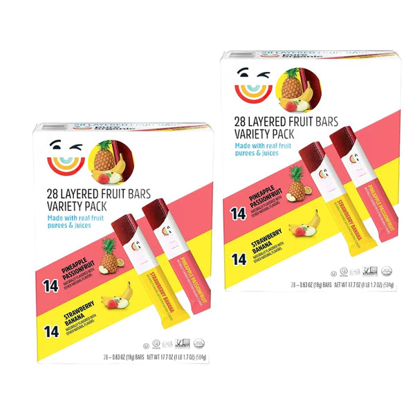 Generic Fruit Bars Variety Pack, Layered, 0.63 oz, 28 Count (28 Count (2
