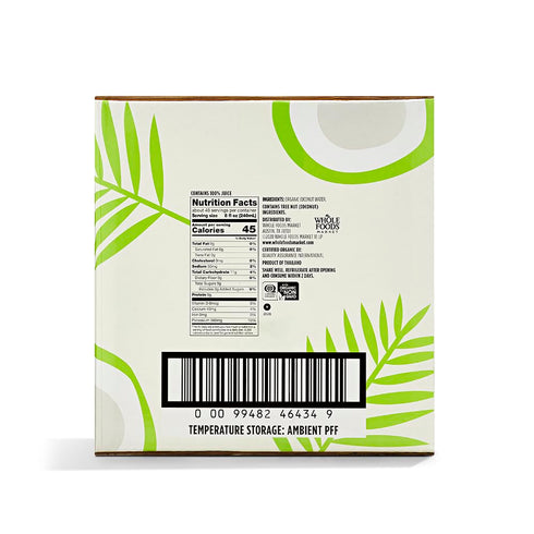 365 12 by Whole Foods Market,Organic Coconut Water , ct