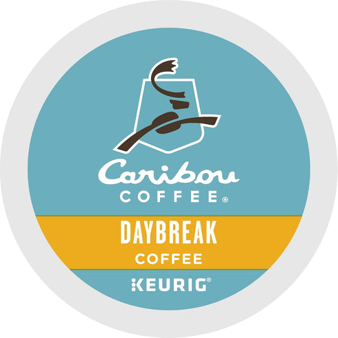 72 Count Caribou Coffee Daybreak Morning Blend Keurig Single-Serve K-Cup Pod, Light Roast Coffee