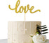 Gold Glitter Love Cake Topper - Wedding/Engagement/Bridal Shower/Anniversary/Birthday Decorations Supplies