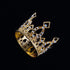 JANOU Mini Crown Tiara Cake Topper - Crystal Hair Ornaments for Wedding, Birthday, Baby Shower Cake Decoration (Gold)