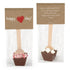 12ct Personalized Valentine's Day Favors Hot Chocolate Spoons Gourmet Dark Chocolate with