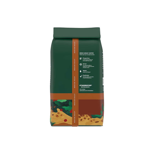 12 oz Starbucks Ground Coffee, Medium Roast Hot or Iced Coffee, House Blend, Six Bags