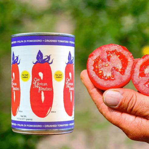 14.5 (Pack 6) SMT SAN MERICAN TOMATO - No Salt Added Crushed Canned Tomatoes - Ounce of - USA Grown