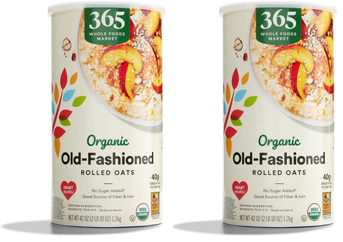 365 by Whole Foods Market, Organic Old-Fashioned Rolled Oats, 42 Ounce (Pack
