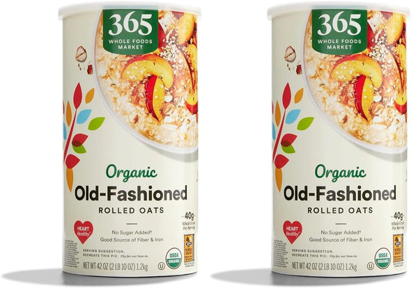 365 by Whole Foods Market, Organic Old-Fashioned Rolled Oats, 42 Ounce (Pack