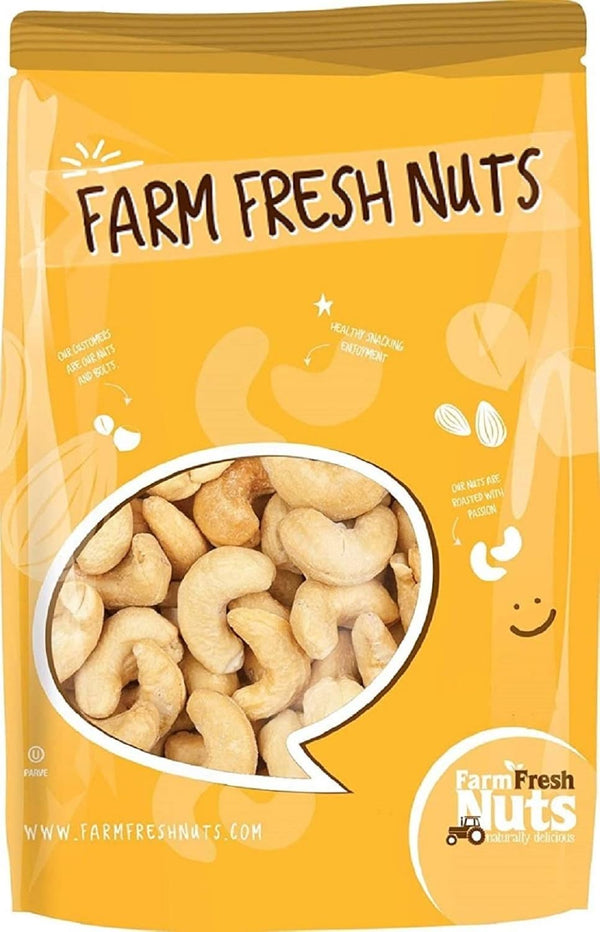 Freshly Roasted Cashews Unsalted (1 Lb.) - Healthy Southern Tastiness - Small