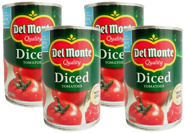 Del Monte Foods Diced Tomato, 14.5 oz (Pack of 4)
