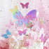 Newmemo 12pcs Gradient Sequins Butterfly Cake Toppers - Rose Gold Confetti Balloon Cake Supplies for Birthday Wedding